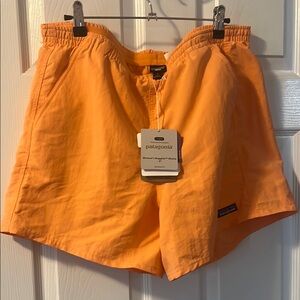 NWT Patagonia Orange Athletic Shorts Lightweight Elastic Waist